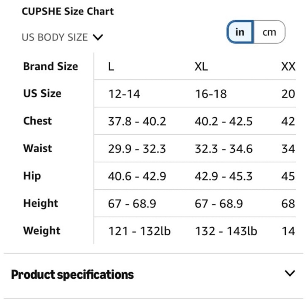 CUPSHE Romper Abstract Blue- XL - Picture 6 of 10